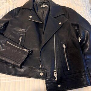 Topshop Women's Faux Leather Jacket Size 6